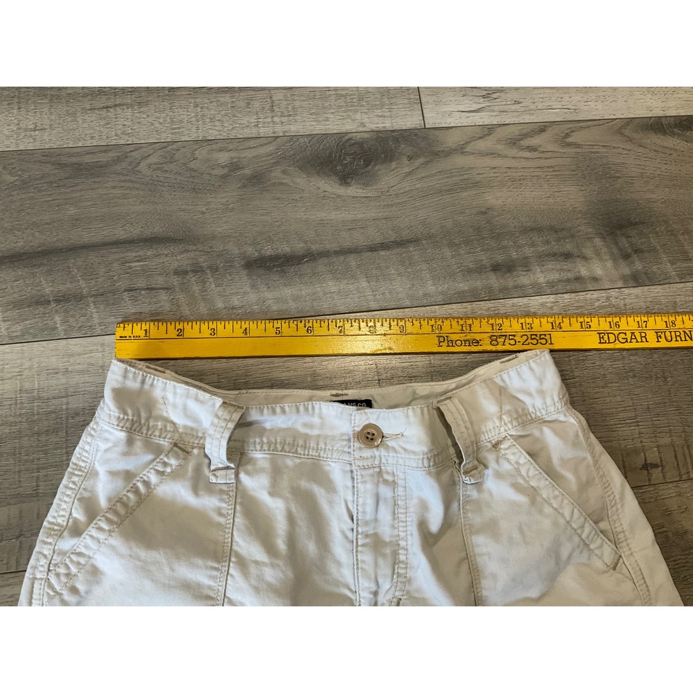 Polo Jeans Co Ralph Lauren Womens Khaki Utility Shorts Size 4 Cotton Off White - Picture 4 of 7
